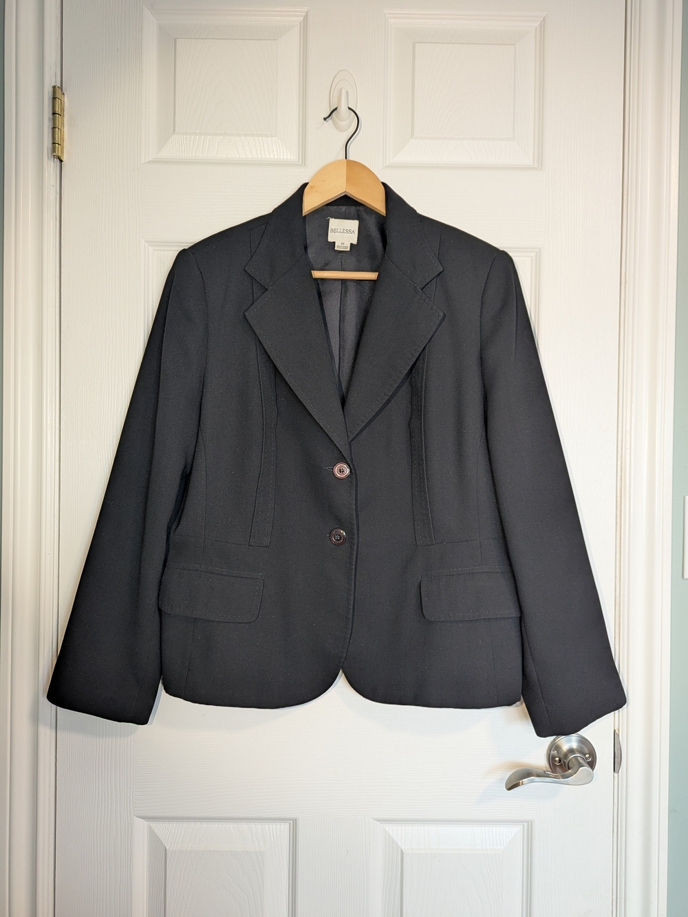 Bellessa Womens Black Tailored Blazer Jacket